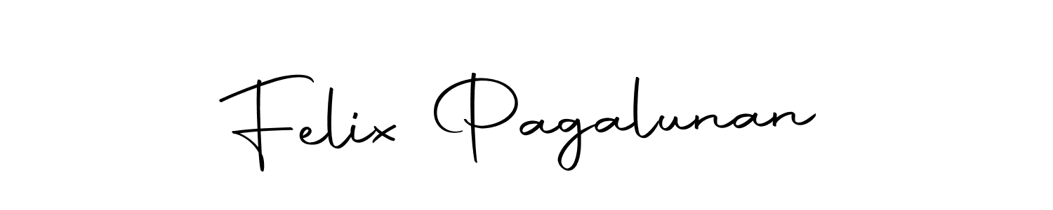 How to make Felix Pagalunan name signature. Use Autography-DOLnW style for creating short signs online. This is the latest handwritten sign. Felix Pagalunan signature style 10 images and pictures png