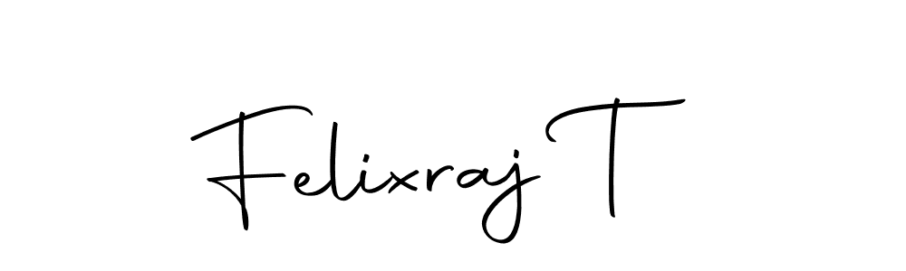 You should practise on your own different ways (Autography-DOLnW) to write your name (Felixraj T) in signature. don't let someone else do it for you. Felixraj T signature style 10 images and pictures png
