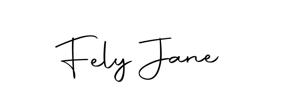 Use a signature maker to create a handwritten signature online. With this signature software, you can design (Autography-DOLnW) your own signature for name Fely Jane. Fely Jane signature style 10 images and pictures png