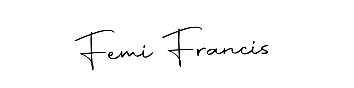 Create a beautiful signature design for name Femi Francis. With this signature (Autography-DOLnW) fonts, you can make a handwritten signature for free. Femi Francis signature style 10 images and pictures png