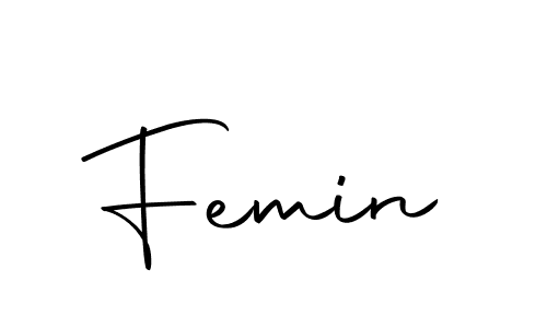 How to make Femin signature? Autography-DOLnW is a professional autograph style. Create handwritten signature for Femin name. Femin signature style 10 images and pictures png