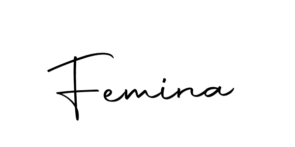 Use a signature maker to create a handwritten signature online. With this signature software, you can design (Autography-DOLnW) your own signature for name Femina. Femina signature style 10 images and pictures png
