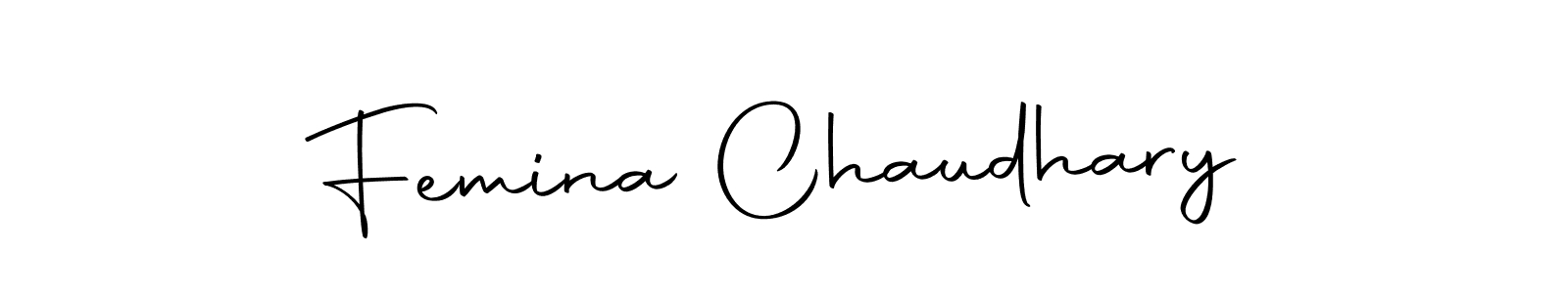 Make a short Femina Chaudhary signature style. Manage your documents anywhere anytime using Autography-DOLnW. Create and add eSignatures, submit forms, share and send files easily. Femina Chaudhary signature style 10 images and pictures png