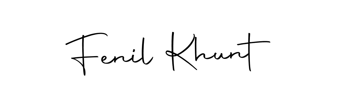 The best way (Autography-DOLnW) to make a short signature is to pick only two or three words in your name. The name Fenil Khunt include a total of six letters. For converting this name. Fenil Khunt signature style 10 images and pictures png