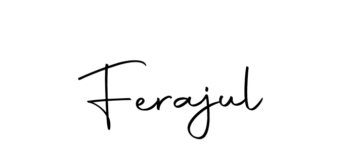 Use a signature maker to create a handwritten signature online. With this signature software, you can design (Autography-DOLnW) your own signature for name Ferajul. Ferajul signature style 10 images and pictures png