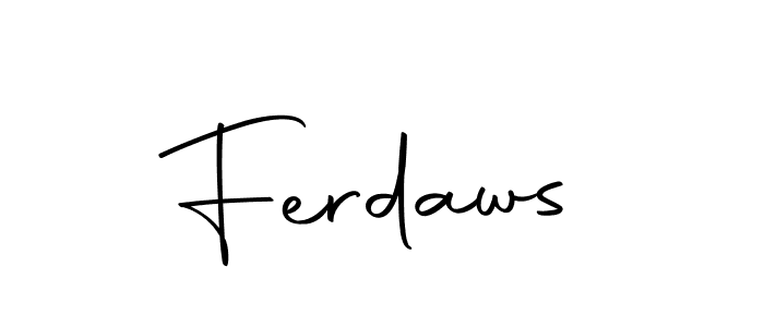 You can use this online signature creator to create a handwritten signature for the name Ferdaws. This is the best online autograph maker. Ferdaws signature style 10 images and pictures png