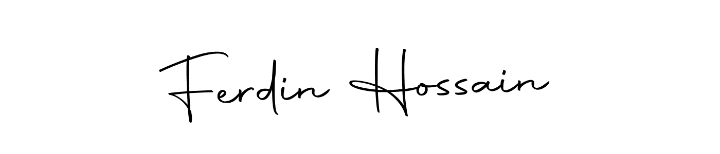 How to make Ferdin Hossain name signature. Use Autography-DOLnW style for creating short signs online. This is the latest handwritten sign. Ferdin Hossain signature style 10 images and pictures png
