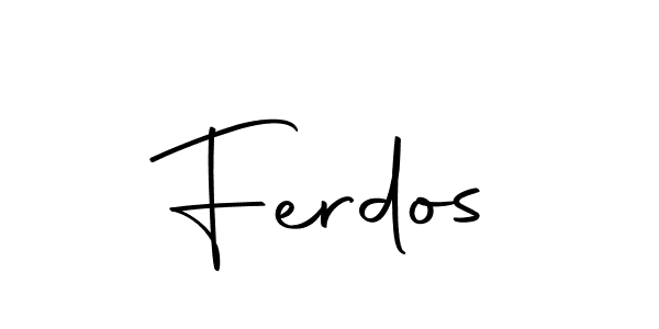 You should practise on your own different ways (Autography-DOLnW) to write your name (Ferdos) in signature. don't let someone else do it for you. Ferdos signature style 10 images and pictures png