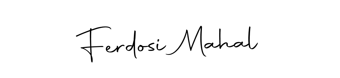 How to make Ferdosi Mahal name signature. Use Autography-DOLnW style for creating short signs online. This is the latest handwritten sign. Ferdosi Mahal signature style 10 images and pictures png