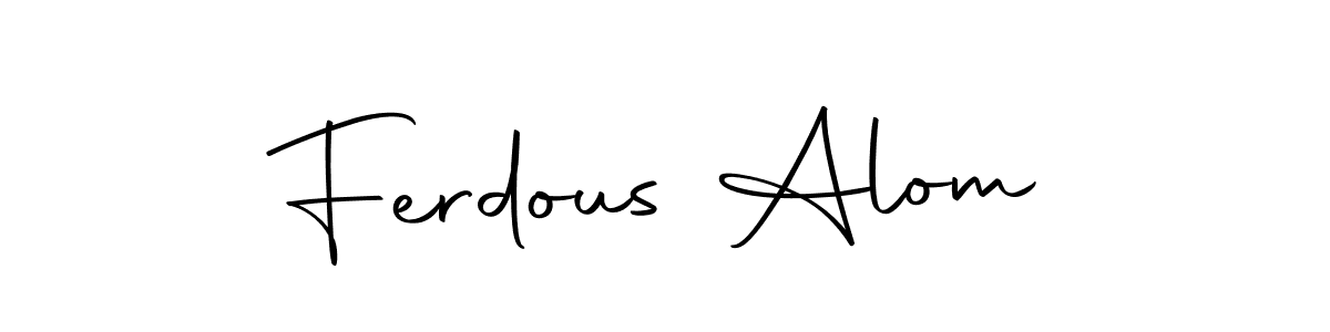 Design your own signature with our free online signature maker. With this signature software, you can create a handwritten (Autography-DOLnW) signature for name Ferdous Alom. Ferdous Alom signature style 10 images and pictures png