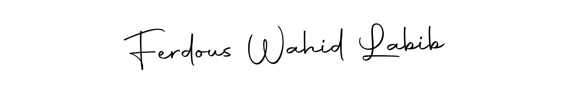 How to make Ferdous Wahid Labib name signature. Use Autography-DOLnW style for creating short signs online. This is the latest handwritten sign. Ferdous Wahid Labib signature style 10 images and pictures png