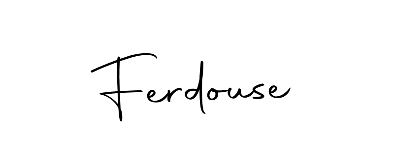 Create a beautiful signature design for name Ferdouse. With this signature (Autography-DOLnW) fonts, you can make a handwritten signature for free. Ferdouse signature style 10 images and pictures png