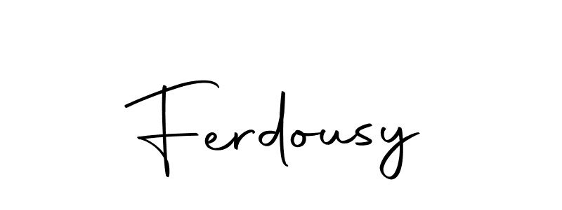Make a beautiful signature design for name Ferdousy. Use this online signature maker to create a handwritten signature for free. Ferdousy signature style 10 images and pictures png