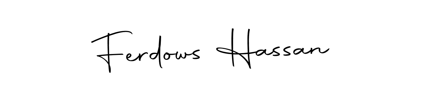 Make a beautiful signature design for name Ferdows Hassan. With this signature (Autography-DOLnW) style, you can create a handwritten signature for free. Ferdows Hassan signature style 10 images and pictures png