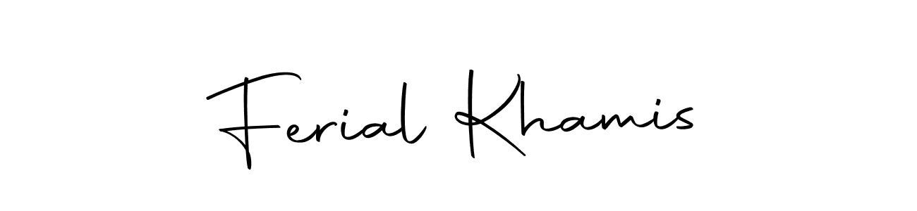 You should practise on your own different ways (Autography-DOLnW) to write your name (Ferial Khamis) in signature. don't let someone else do it for you. Ferial Khamis signature style 10 images and pictures png