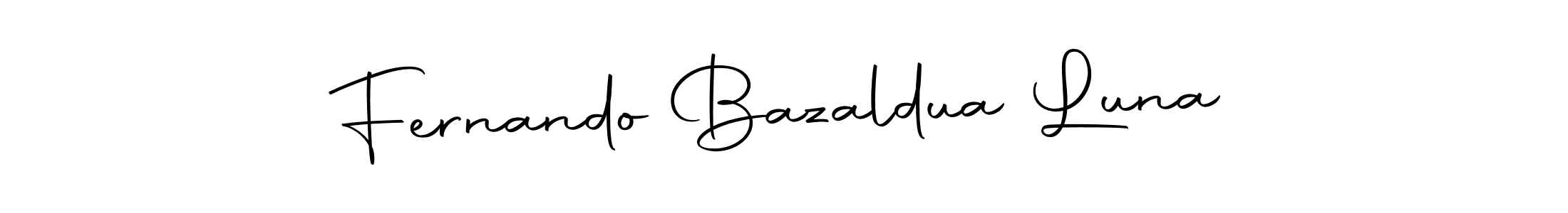 How to make Fernando Bazaldua Luna name signature. Use Autography-DOLnW style for creating short signs online. This is the latest handwritten sign. Fernando Bazaldua Luna signature style 10 images and pictures png