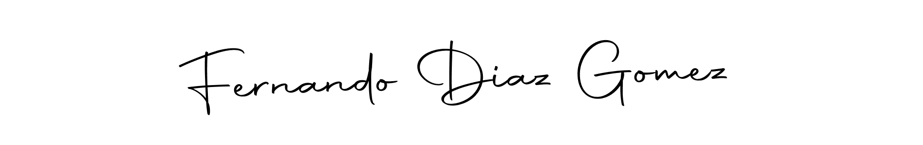 How to make Fernando Diaz Gomez name signature. Use Autography-DOLnW style for creating short signs online. This is the latest handwritten sign. Fernando Diaz Gomez signature style 10 images and pictures png