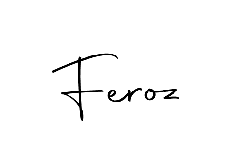 Design your own signature with our free online signature maker. With this signature software, you can create a handwritten (Autography-DOLnW) signature for name Feroz. Feroz signature style 10 images and pictures png