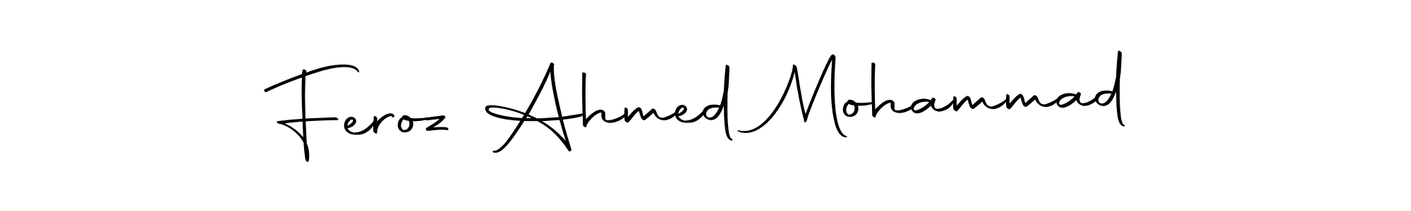 How to make Feroz Ahmed Mohammad name signature. Use Autography-DOLnW style for creating short signs online. This is the latest handwritten sign. Feroz Ahmed Mohammad signature style 10 images and pictures png