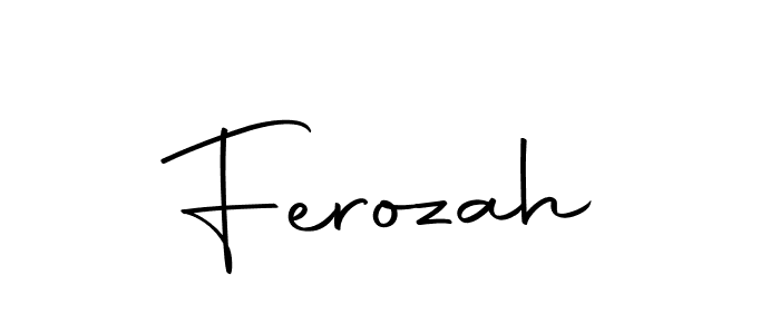 Create a beautiful signature design for name Ferozah. With this signature (Autography-DOLnW) fonts, you can make a handwritten signature for free. Ferozah signature style 10 images and pictures png