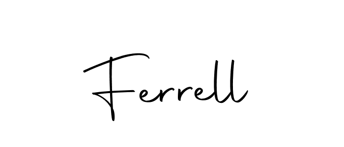 Design your own signature with our free online signature maker. With this signature software, you can create a handwritten (Autography-DOLnW) signature for name Ferrell. Ferrell signature style 10 images and pictures png