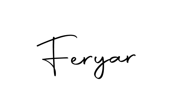 Design your own signature with our free online signature maker. With this signature software, you can create a handwritten (Autography-DOLnW) signature for name Feryar. Feryar signature style 10 images and pictures png