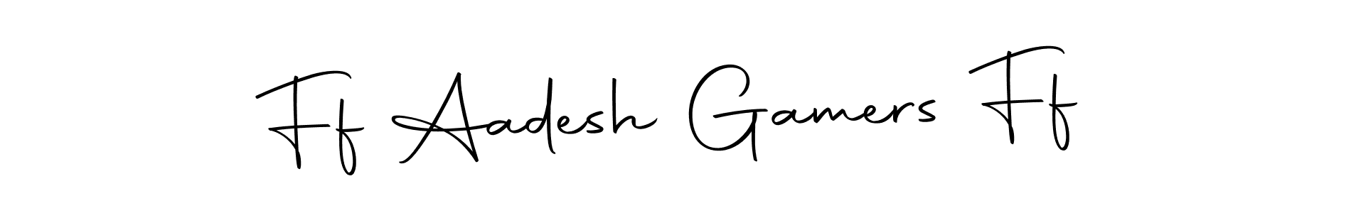 Design your own signature with our free online signature maker. With this signature software, you can create a handwritten (Autography-DOLnW) signature for name Ff Aadesh Gamers Ff. Ff Aadesh Gamers Ff signature style 10 images and pictures png