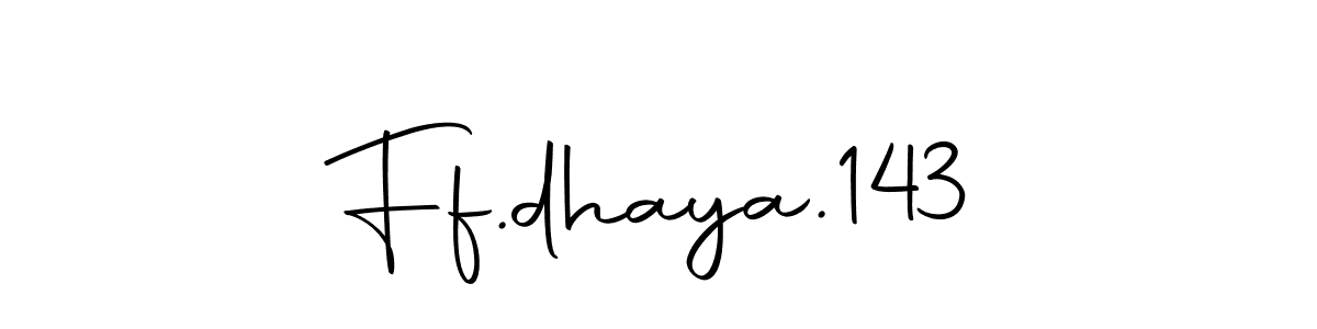The best way (Autography-DOLnW) to make a short signature is to pick only two or three words in your name. The name Ff.dhaya.143 include a total of six letters. For converting this name. Ff.dhaya.143 signature style 10 images and pictures png