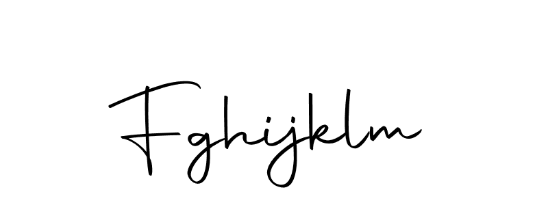 Design your own signature with our free online signature maker. With this signature software, you can create a handwritten (Autography-DOLnW) signature for name Fghijklm. Fghijklm signature style 10 images and pictures png