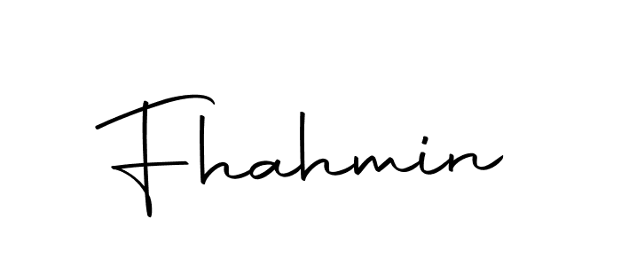 You should practise on your own different ways (Autography-DOLnW) to write your name (Fhahmin) in signature. don't let someone else do it for you. Fhahmin signature style 10 images and pictures png