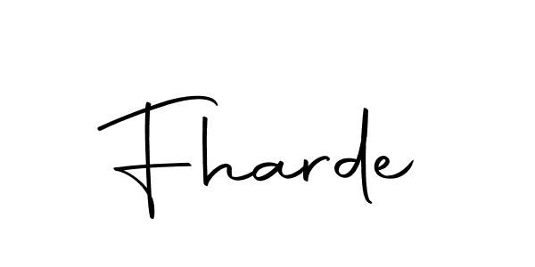 Use a signature maker to create a handwritten signature online. With this signature software, you can design (Autography-DOLnW) your own signature for name Fharde. Fharde signature style 10 images and pictures png