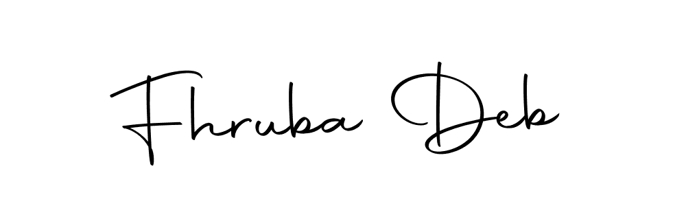 Design your own signature with our free online signature maker. With this signature software, you can create a handwritten (Autography-DOLnW) signature for name Fhruba Deb. Fhruba Deb signature style 10 images and pictures png