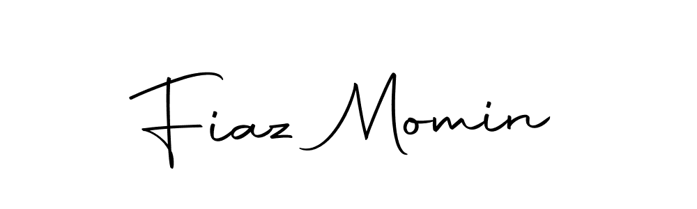 How to make Fiaz Momin name signature. Use Autography-DOLnW style for creating short signs online. This is the latest handwritten sign. Fiaz Momin signature style 10 images and pictures png