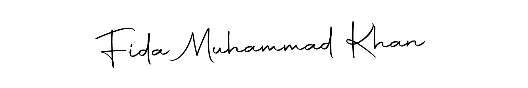 How to make Fida Muhammad Khan name signature. Use Autography-DOLnW style for creating short signs online. This is the latest handwritten sign. Fida Muhammad Khan signature style 10 images and pictures png