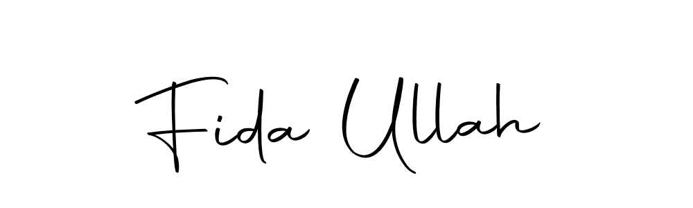You should practise on your own different ways (Autography-DOLnW) to write your name (Fida Ullah) in signature. don't let someone else do it for you. Fida Ullah signature style 10 images and pictures png