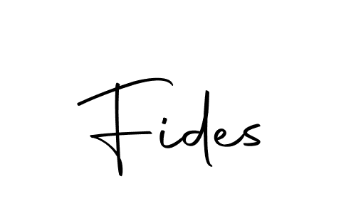 Fides stylish signature style. Best Handwritten Sign (Autography-DOLnW) for my name. Handwritten Signature Collection Ideas for my name Fides. Fides signature style 10 images and pictures png