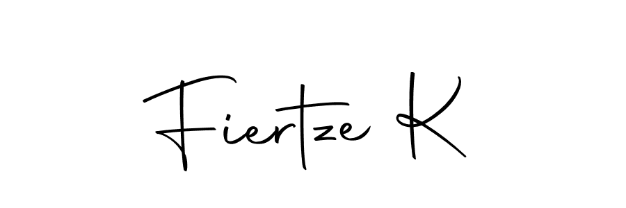The best way (Autography-DOLnW) to make a short signature is to pick only two or three words in your name. The name Fiertze K include a total of six letters. For converting this name. Fiertze K signature style 10 images and pictures png