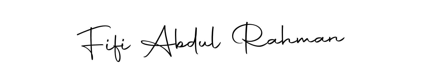 The best way (Autography-DOLnW) to make a short signature is to pick only two or three words in your name. The name Fifi Abdul Rahman include a total of six letters. For converting this name. Fifi Abdul Rahman signature style 10 images and pictures png