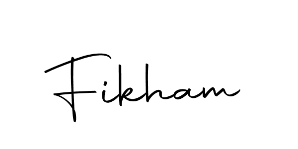 Make a beautiful signature design for name Fikham. With this signature (Autography-DOLnW) style, you can create a handwritten signature for free. Fikham signature style 10 images and pictures png