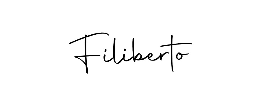 Use a signature maker to create a handwritten signature online. With this signature software, you can design (Autography-DOLnW) your own signature for name Filiberto. Filiberto signature style 10 images and pictures png