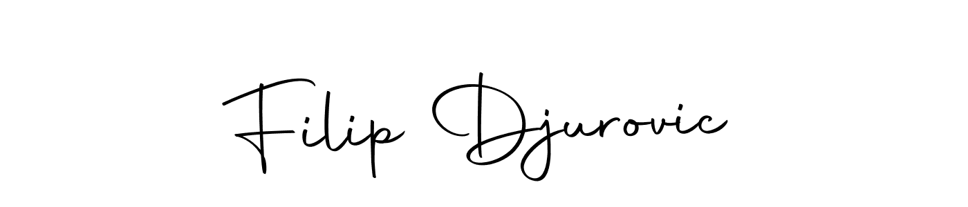 How to make Filip Djurovic name signature. Use Autography-DOLnW style for creating short signs online. This is the latest handwritten sign. Filip Djurovic signature style 10 images and pictures png