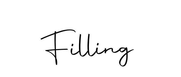 How to make Filling signature? Autography-DOLnW is a professional autograph style. Create handwritten signature for Filling name. Filling signature style 10 images and pictures png