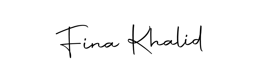 Make a beautiful signature design for name Fina Khalid. Use this online signature maker to create a handwritten signature for free. Fina Khalid signature style 10 images and pictures png