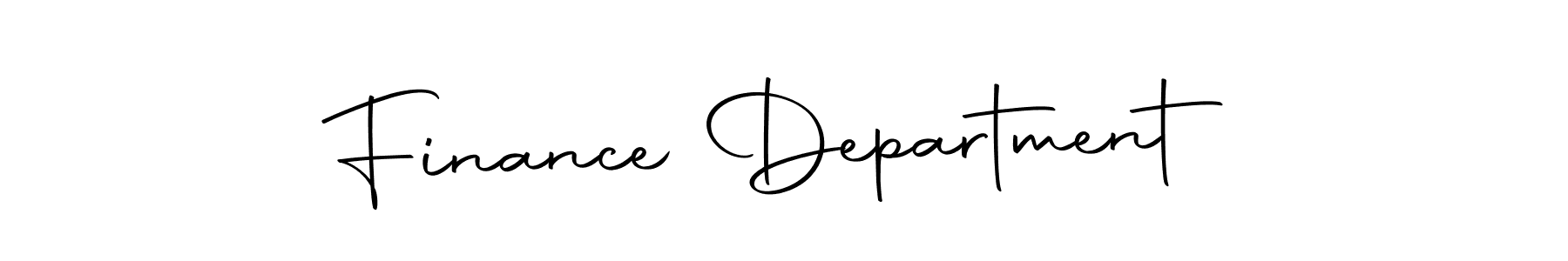 Design your own signature with our free online signature maker. With this signature software, you can create a handwritten (Autography-DOLnW) signature for name Finance Department. Finance Department signature style 10 images and pictures png