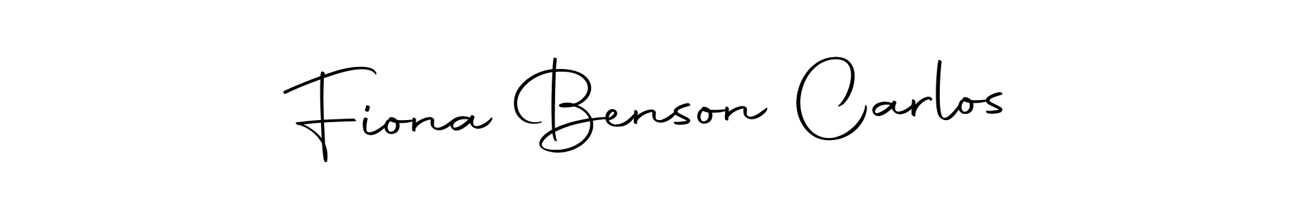 How to make Fiona Benson Carlos name signature. Use Autography-DOLnW style for creating short signs online. This is the latest handwritten sign. Fiona Benson Carlos signature style 10 images and pictures png
