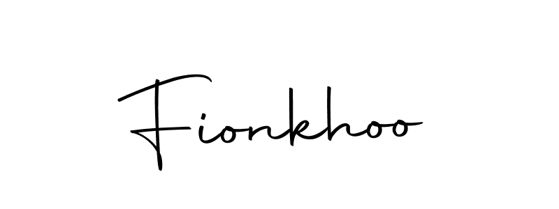 You should practise on your own different ways (Autography-DOLnW) to write your name (Fionkhoo) in signature. don't let someone else do it for you. Fionkhoo signature style 10 images and pictures png