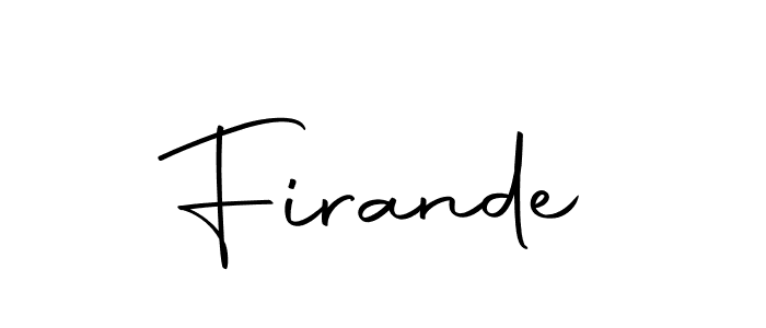 The best way (Autography-DOLnW) to make a short signature is to pick only two or three words in your name. The name Firande include a total of six letters. For converting this name. Firande signature style 10 images and pictures png