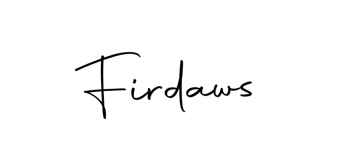 How to make Firdaws name signature. Use Autography-DOLnW style for creating short signs online. This is the latest handwritten sign. Firdaws signature style 10 images and pictures png