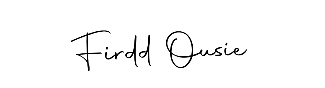 Create a beautiful signature design for name Firdd Ousie. With this signature (Autography-DOLnW) fonts, you can make a handwritten signature for free. Firdd Ousie signature style 10 images and pictures png