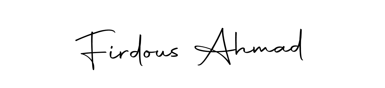 Also You can easily find your signature by using the search form. We will create Firdous Ahmad name handwritten signature images for you free of cost using Autography-DOLnW sign style. Firdous Ahmad signature style 10 images and pictures png